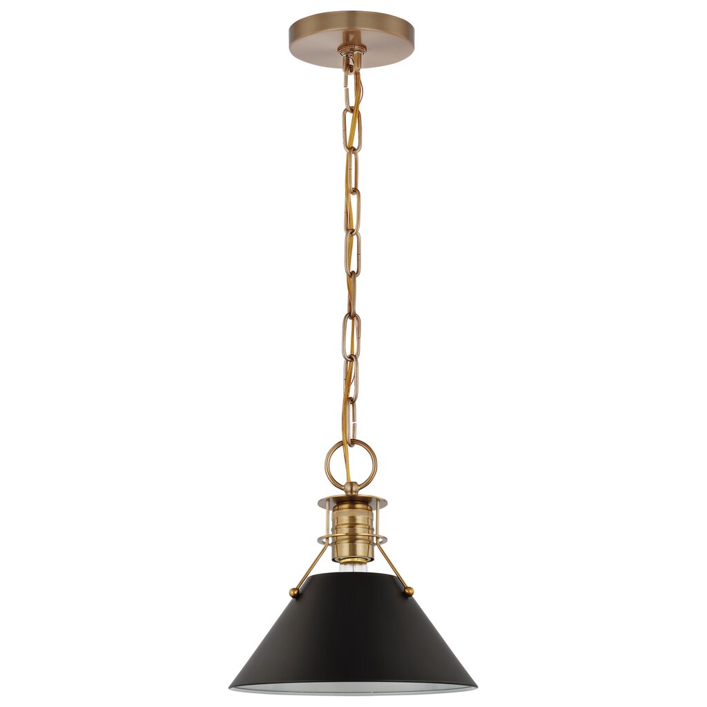 Satco 60-7521 Pendant Fixture Outpost; 1 Light; Small Matte Black with