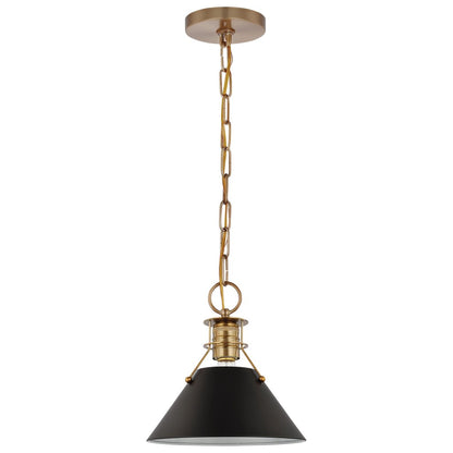 Satco 60-7521 Pendant Fixture Outpost; 1 Light; Small Matte Black with