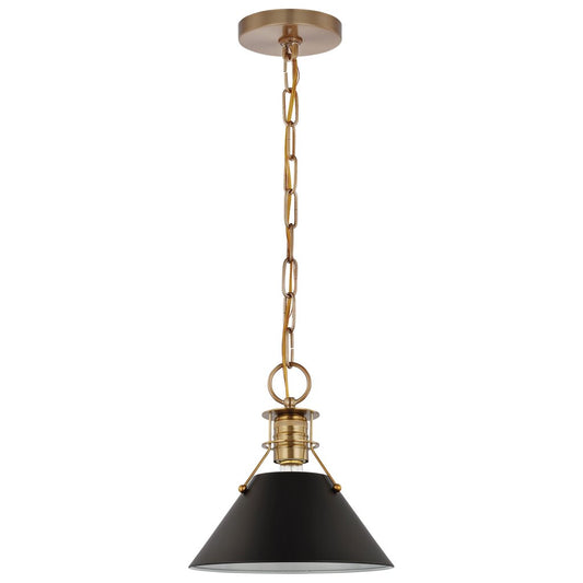 Satco 60-7521 Pendant Fixture Outpost; 1 Light; Small Matte Black with