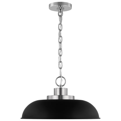 Satco 60-7482 Pendant Fixture Colony; 1 Light; Small Matte Black with