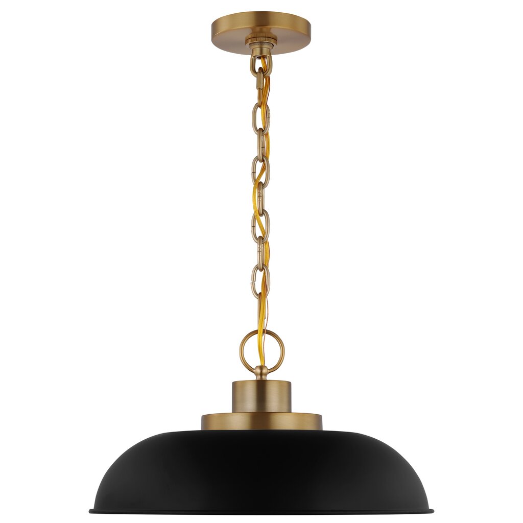 Satco 60-7481 Pendant Fixture Colony; 1 Light; Small Matte Black with