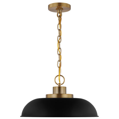 Satco 60-7481 Pendant Fixture Colony; 1 Light; Small Matte Black with
