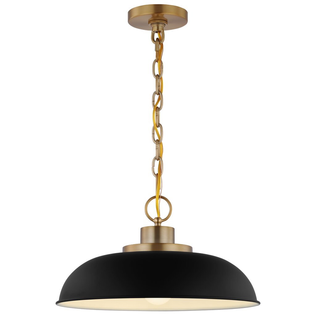 Satco 60-7481 Pendant Fixture Colony; 1 Light; Small Matte Black with