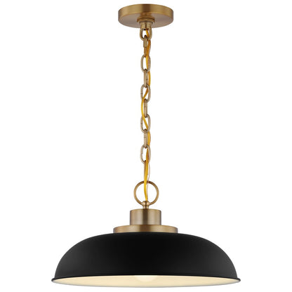 Satco 60-7481 Pendant Fixture Colony; 1 Light; Small Matte Black with