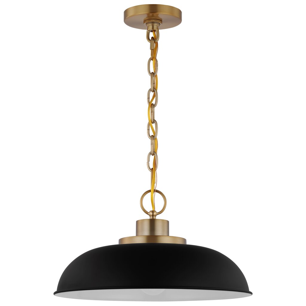 Satco 60-7481 Pendant Fixture Colony; 1 Light; Small Matte Black with