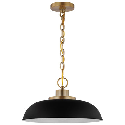 Satco 60-7481 Pendant Fixture Colony; 1 Light; Small Matte Black with
