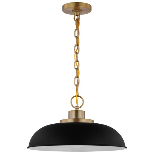 Satco 60-7481 Pendant Fixture Colony; 1 Light; Small Matte Black with