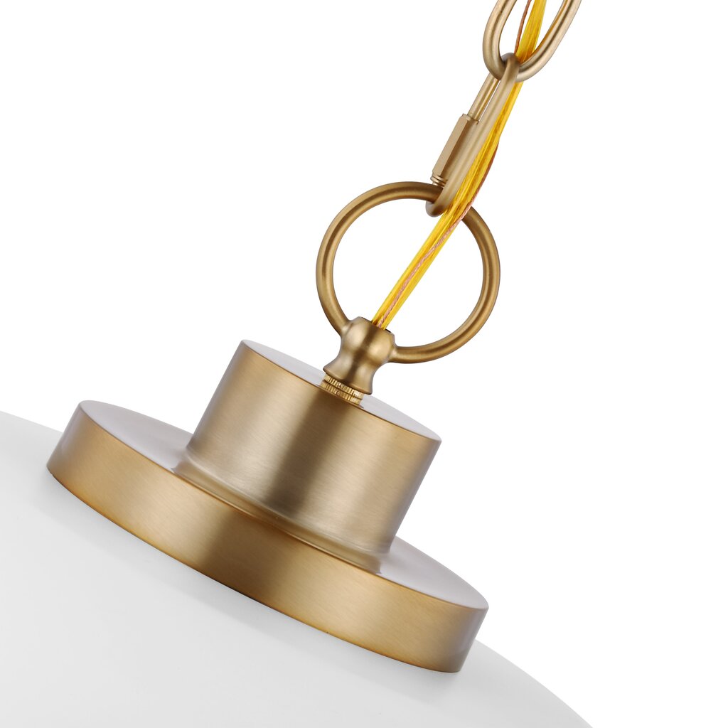 Satco 60-7480 Pendant Fixture Colony; 1 Light; Small Matte White with