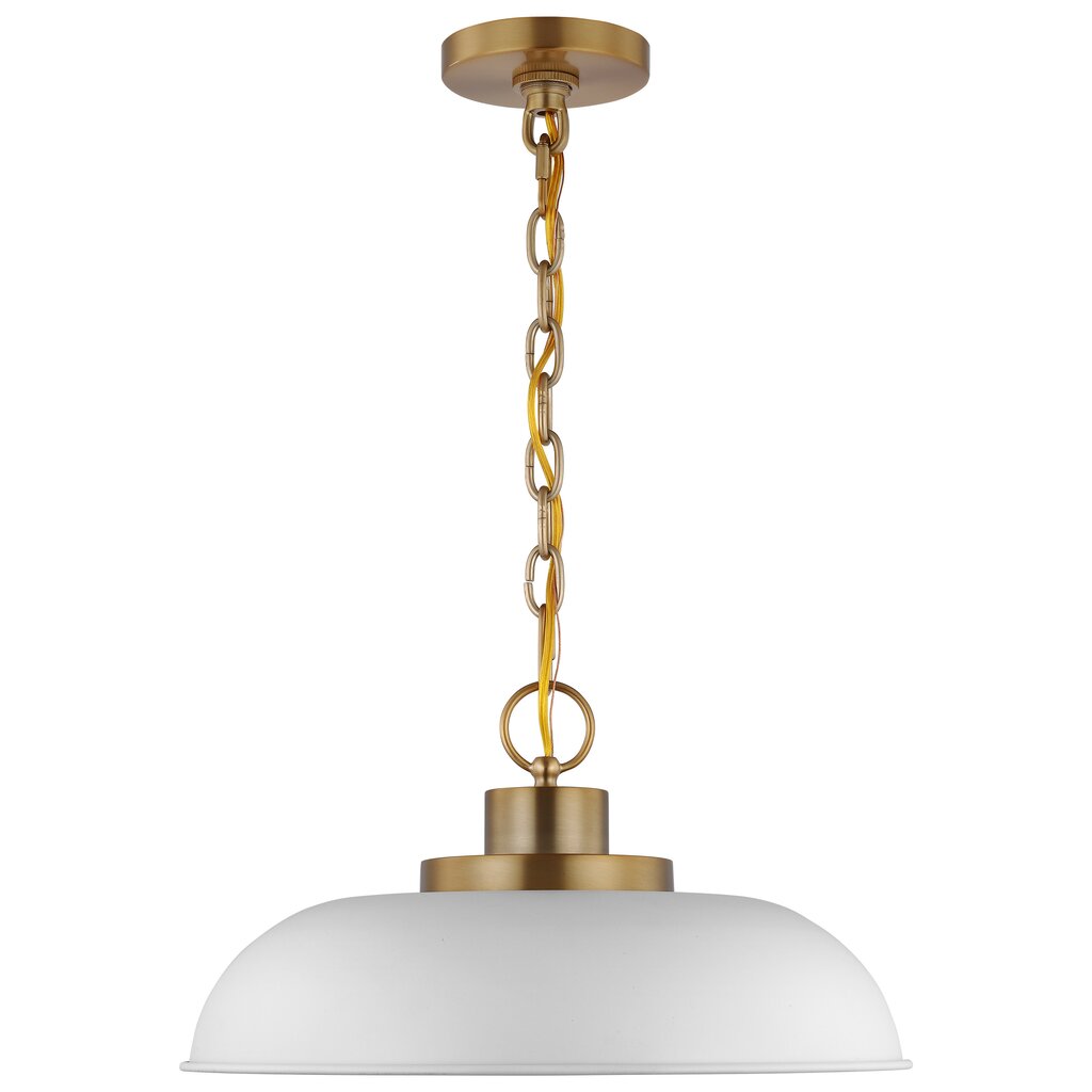 Satco 60-7480 Pendant Fixture Colony; 1 Light; Small Matte White with