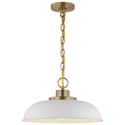 Satco 60-7480 Pendant Fixture Colony; 1 Light; Small Matte White with