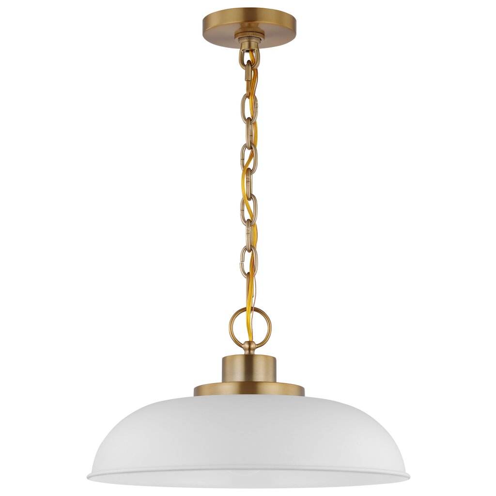 Satco 60-7480 Pendant Fixture Colony; 1 Light; Small Matte White with
