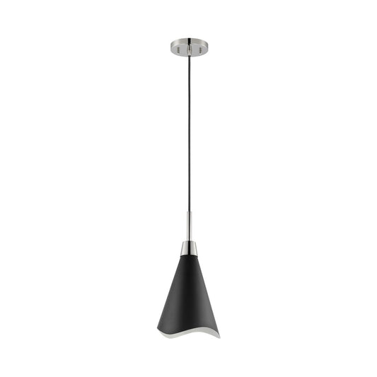Satco 60-7472 Pendant Fixture Tango; 1 Light; Small Matte Black with