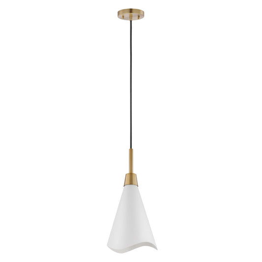 Satco 60-7471 Pendant Fixture Tango; 1 Light; Small Matte White with