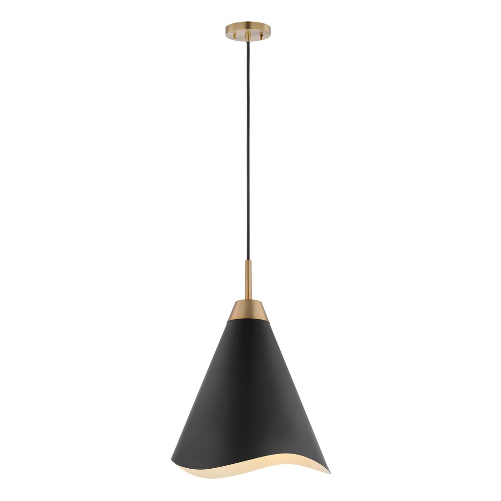 Satco 60-7470 Pendant Fixture Tango; 1 Light; Small Matte Black with