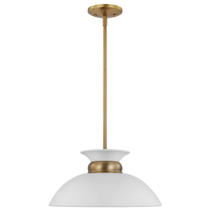 Satco 60-7463 Pendant Fixture Perkins; 1 Light; Small Matte White with