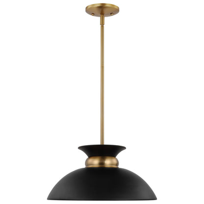 Satco 60-7460 Pendant Fixture Perkins; 1 Light; Small Matte Black with