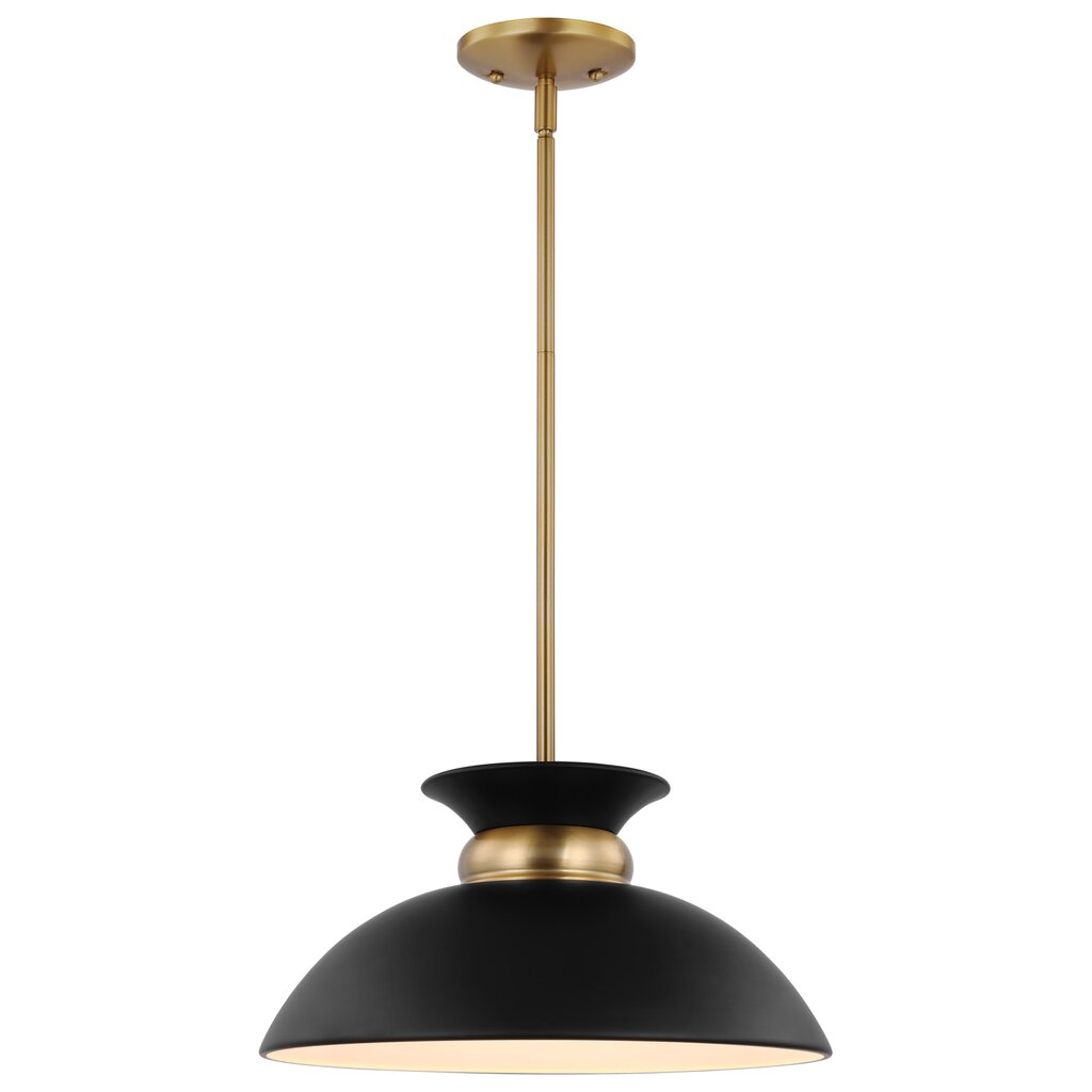 Satco 60-7460 Pendant Fixture Perkins; 1 Light; Small Matte Black with