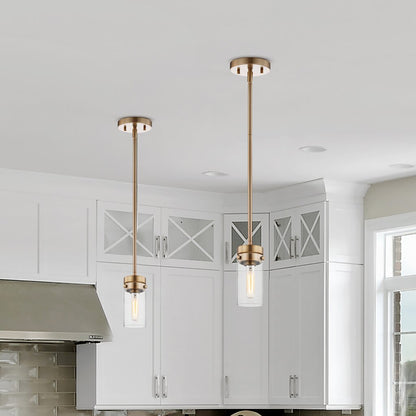Satco 60-7529 Mini Pendant Fixture Intersection; 1 Light; Burnished