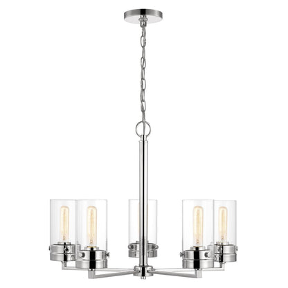 Satco 60-7635 Chandelier Fixture Intersection; 5 Light; Polished