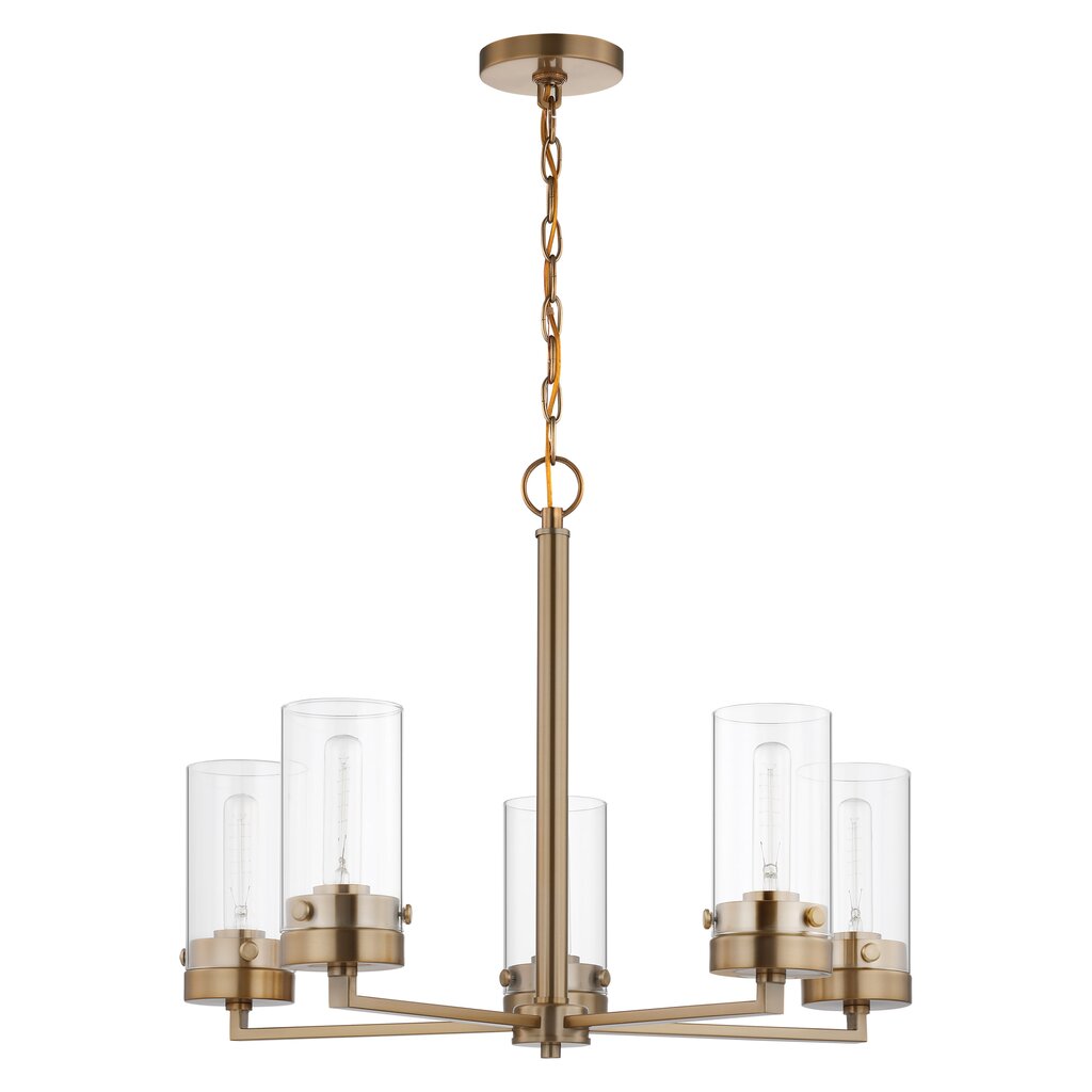 Satco 60-7535 Chandelier Fixture Intersection; 5 Light; Burnished