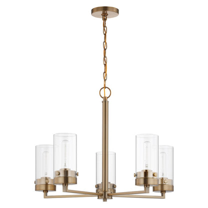 Satco 60-7535 Chandelier Fixture Intersection; 5 Light; Burnished