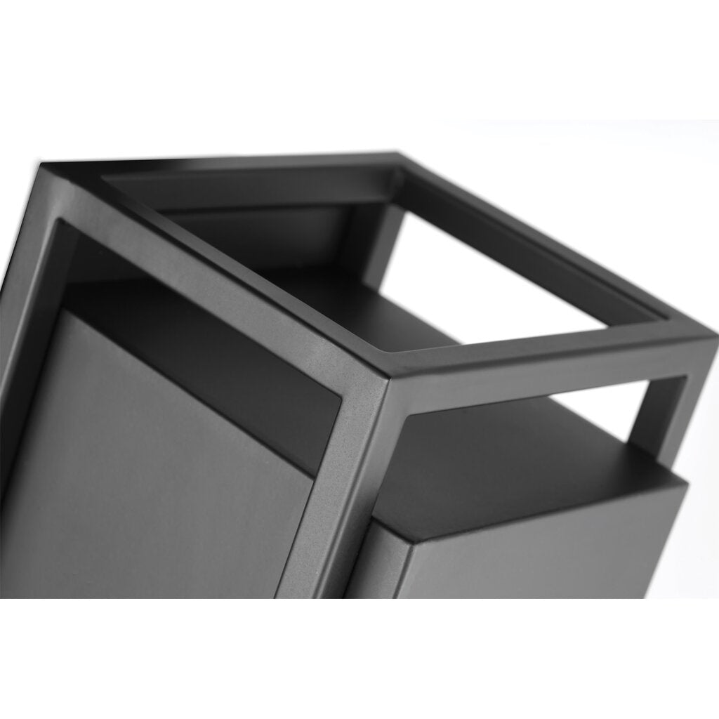 Satco 62-1654 18W LED Wall Lantern Fixture Supreme; Medium Matte Black