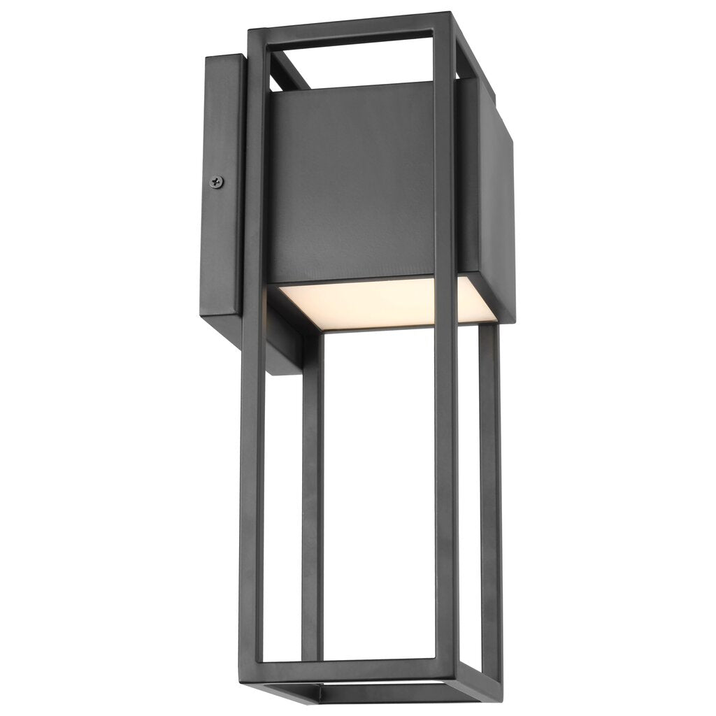 Satco 62-1654 18W LED Wall Lantern Fixture Supreme; Medium Matte Black