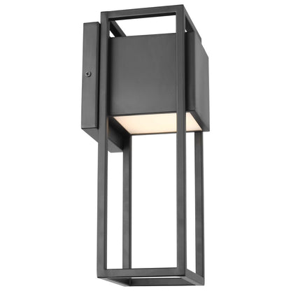 Satco 62-1654 18W LED Wall Lantern Fixture Supreme; Medium Matte Black
