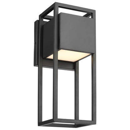 Satco 62-1654 18W LED Wall Lantern Fixture Supreme; Medium Matte Black