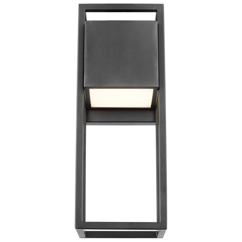 Satco 62-1654 18W LED Wall Lantern Fixture Supreme; Medium Matte Black