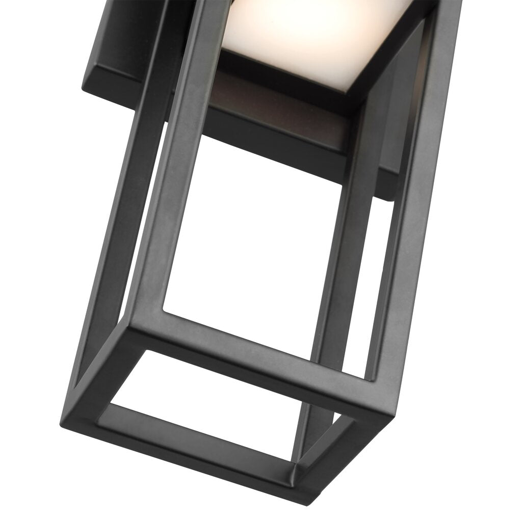 Satco 62-1653 10W LED Wall Lantern Fixture Supreme; Small Matte Black