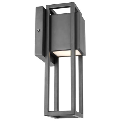 Satco 62-1653 10W LED Wall Lantern Fixture Supreme; Small Matte Black
