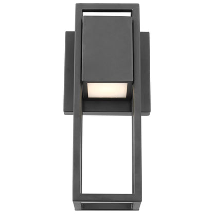 Satco 62-1653 10W LED Wall Lantern Fixture Supreme; Small Matte Black