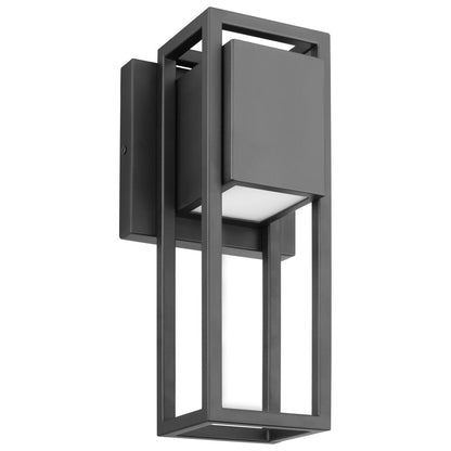 Satco 62-1653 10W LED Wall Lantern Fixture Supreme; Small Matte Black