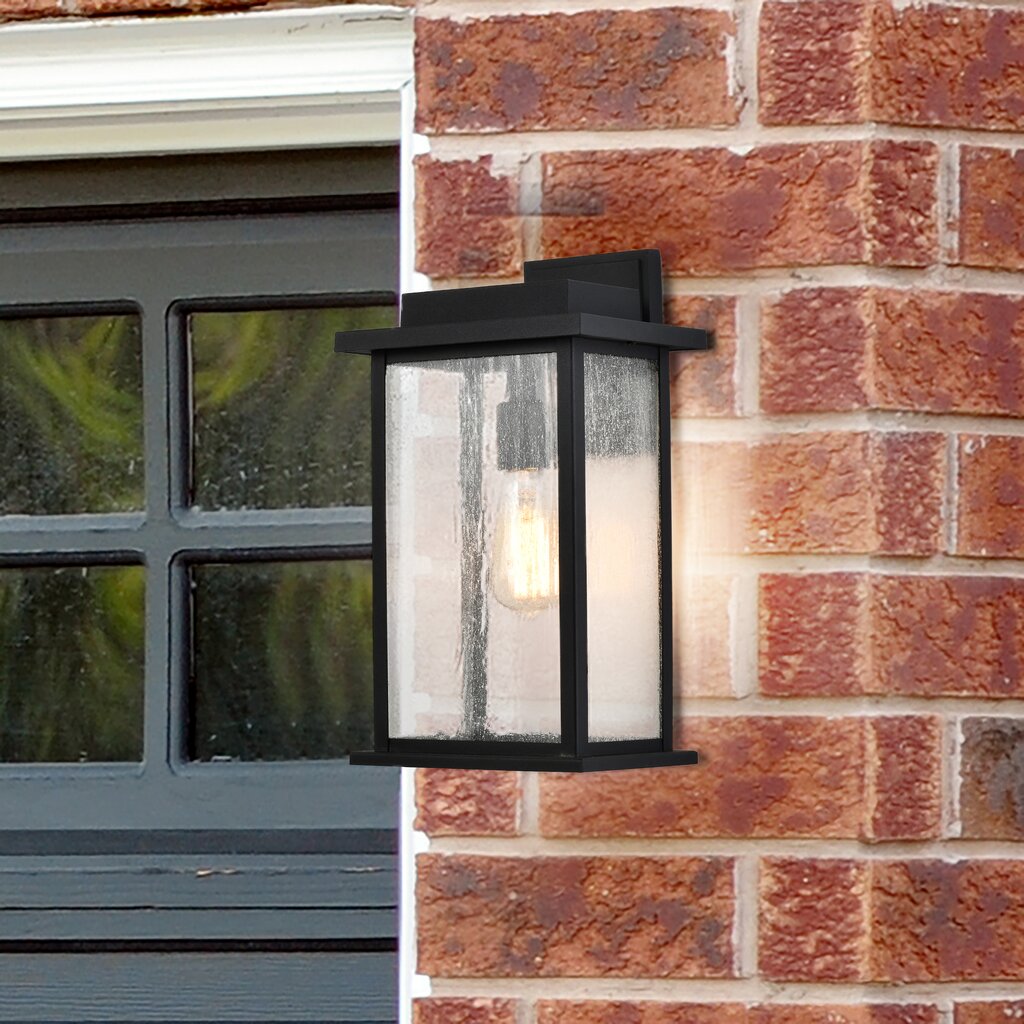 Satco 60-7376 Wall Lantern Fixture Sullivan; 1 Light Large Matte Black