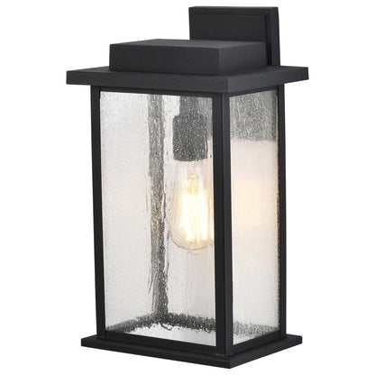 Satco 60-7376 Wall Lantern Fixture Sullivan; 1 Light Large Matte Black