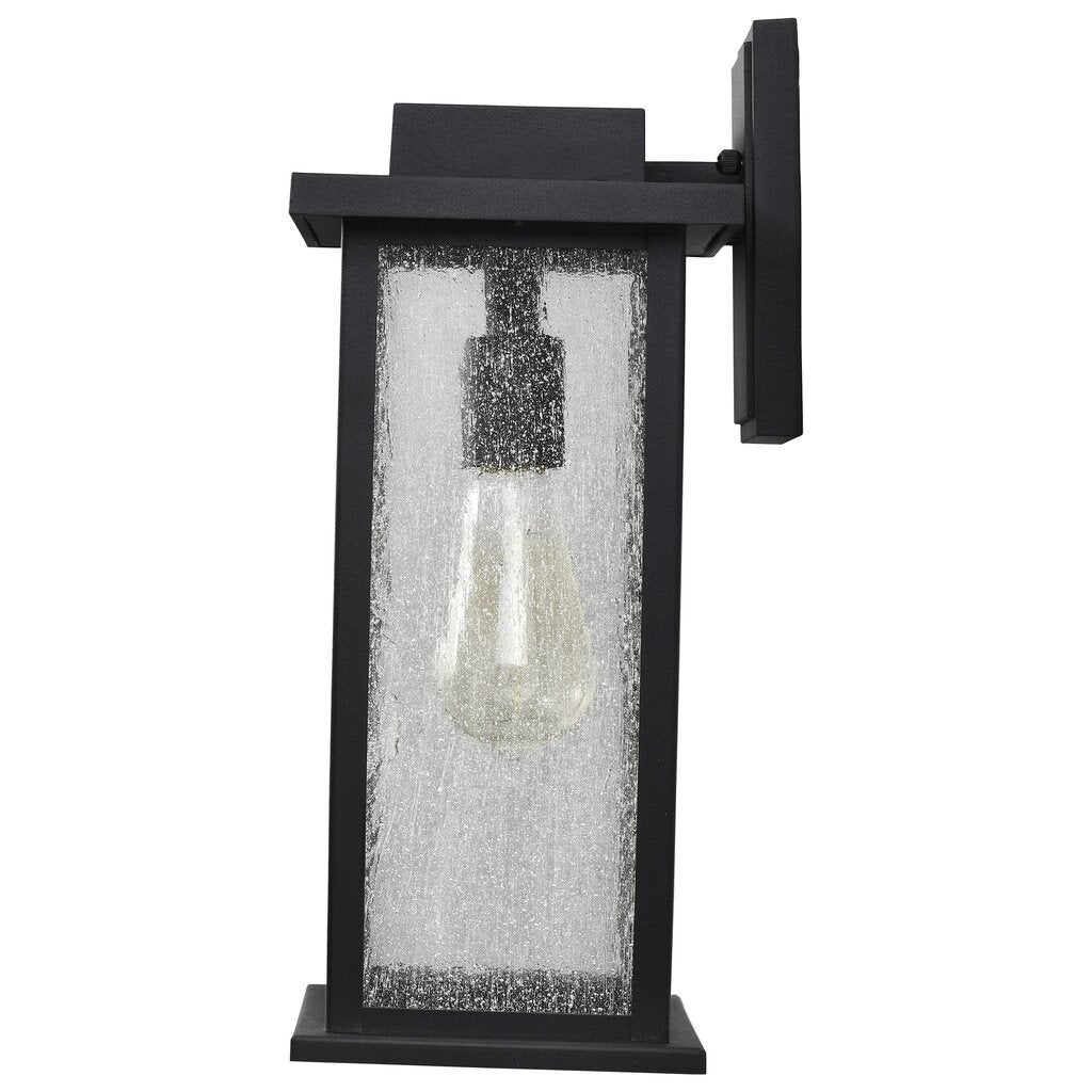 Satco 60-7376 Wall Lantern Fixture Sullivan; 1 Light Large Matte Black
