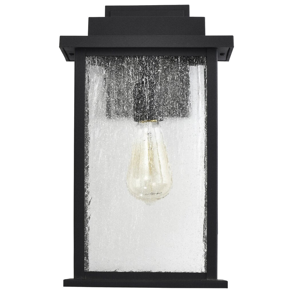 Satco 60-7376 Wall Lantern Fixture Sullivan; 1 Light Large Matte Black
