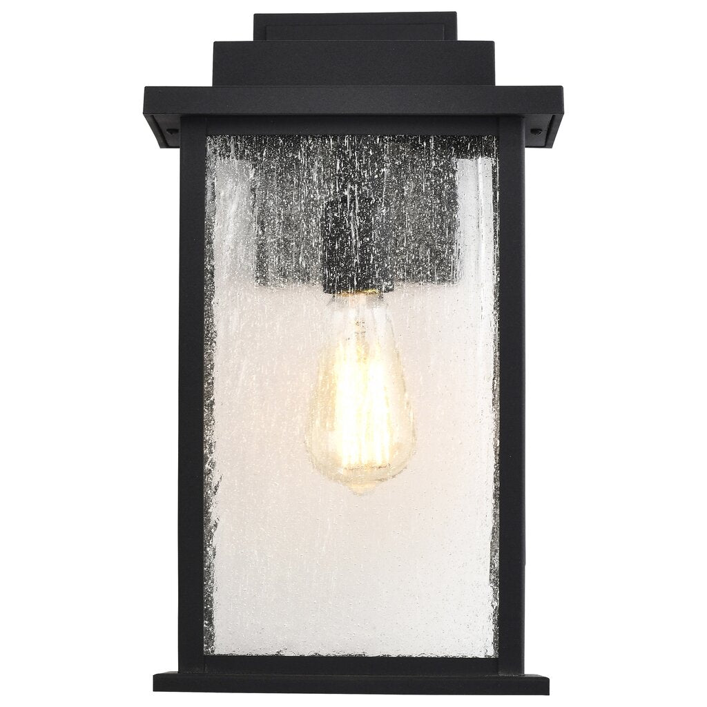 Satco 60-7376 Wall Lantern Fixture Sullivan; 1 Light Large Matte Black