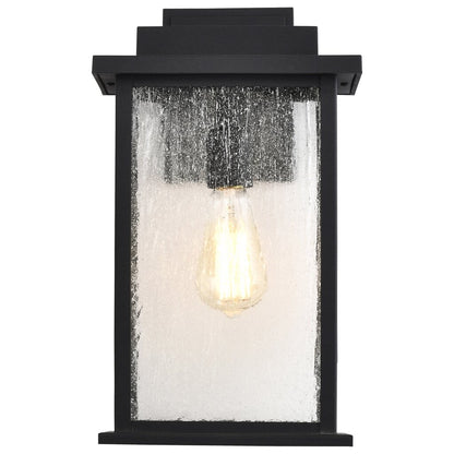 Satco 60-7376 Wall Lantern Fixture Sullivan; 1 Light Large Matte Black