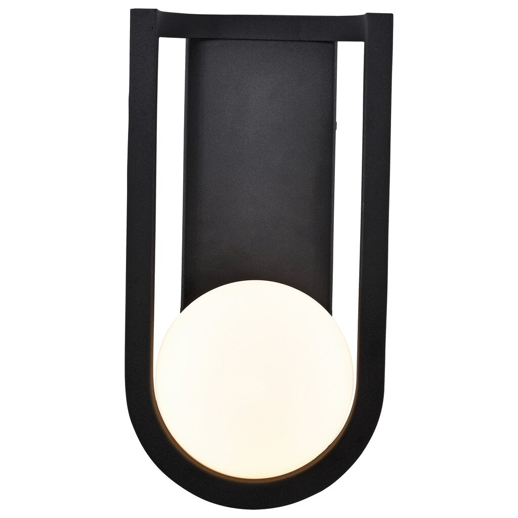 Satco 62-1620 6W LED Wall Lantern Fixture Cradle; Large Matte Black