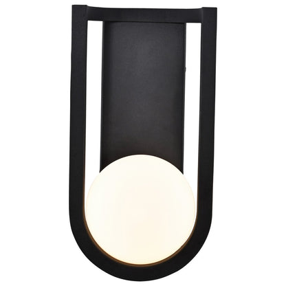 Satco 62-1620 6W LED Wall Lantern Fixture Cradle; Large Matte Black