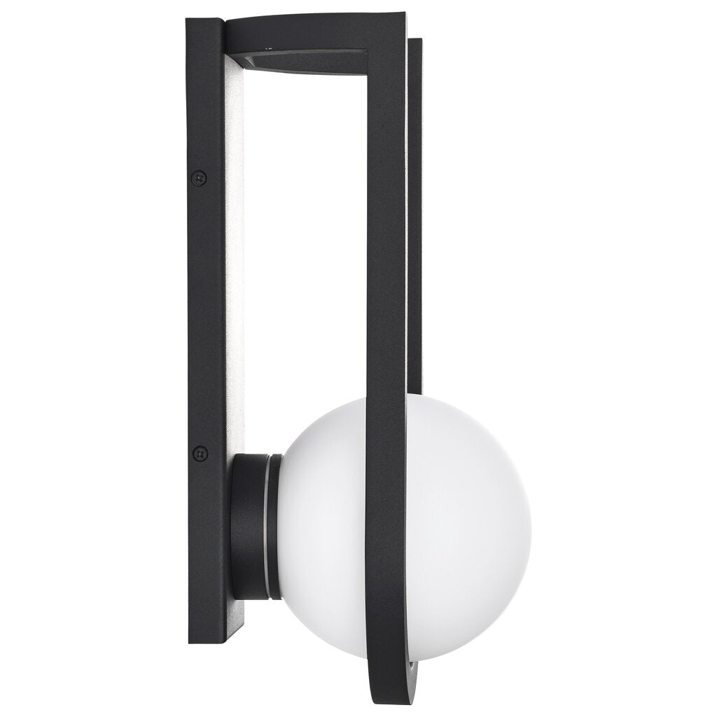 Satco 62-1620 6W LED Wall Lantern Fixture Cradle; Large Matte Black