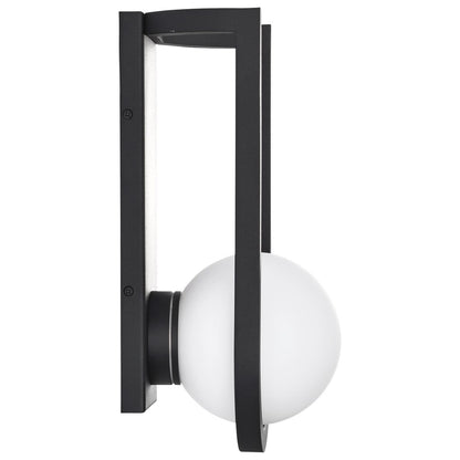 Satco 62-1620 6W LED Wall Lantern Fixture Cradle; Large Matte Black