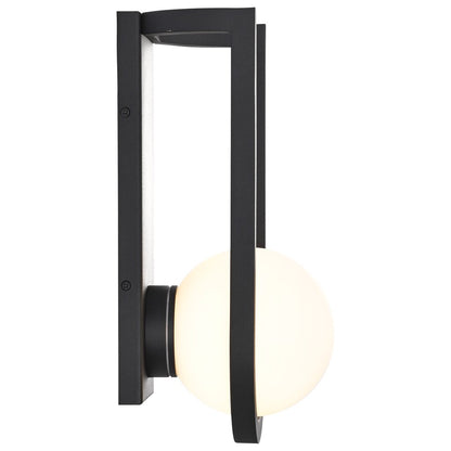 Satco 62-1620 6W LED Wall Lantern Fixture Cradle; Large Matte Black