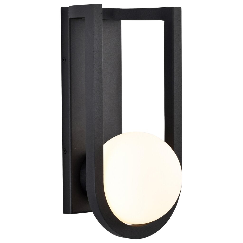 Satco 62-1620 6W LED Wall Lantern Fixture Cradle; Large Matte Black