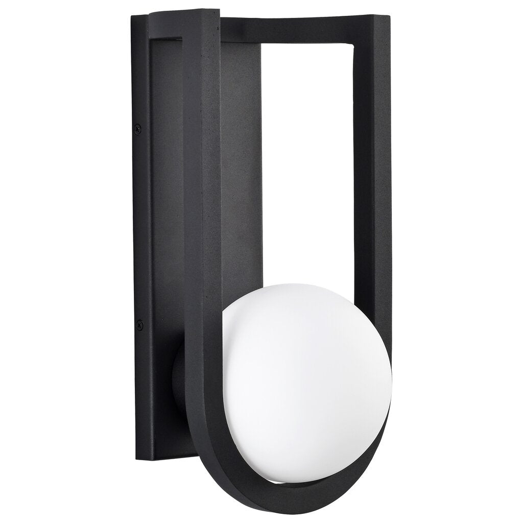 Satco 62-1620 6W LED Wall Lantern Fixture Cradle; Large Matte Black
