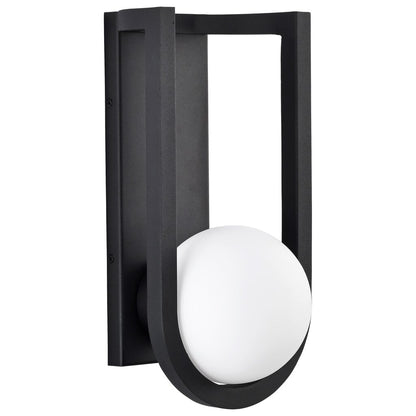 Satco 62-1620 6W LED Wall Lantern Fixture Cradle; Large Matte Black
