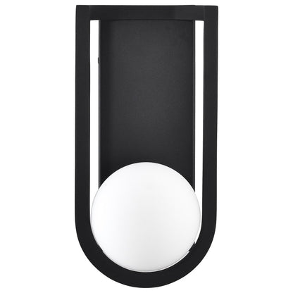 Satco 62-1619 6W LED Wall Lantern Fixture Cradle; Medium Matte Black