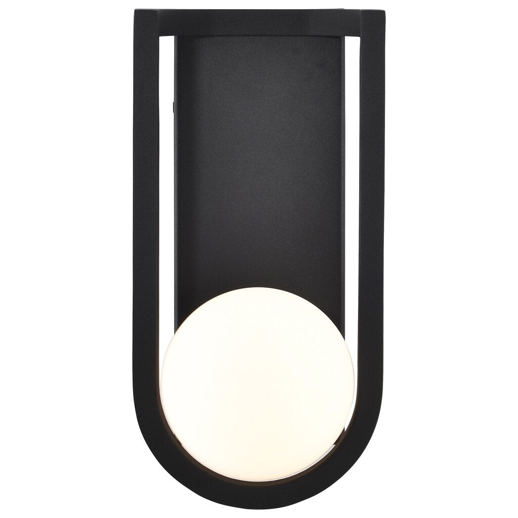 Satco 62-1619 6W LED Wall Lantern Fixture Cradle; Medium Matte Black